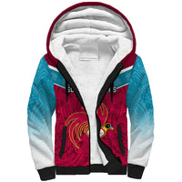 Papua New Guinea Rugby Sherpa Hoodie Goroka Lahanis PNG Polynesian Pattern - Wonder Print Shop