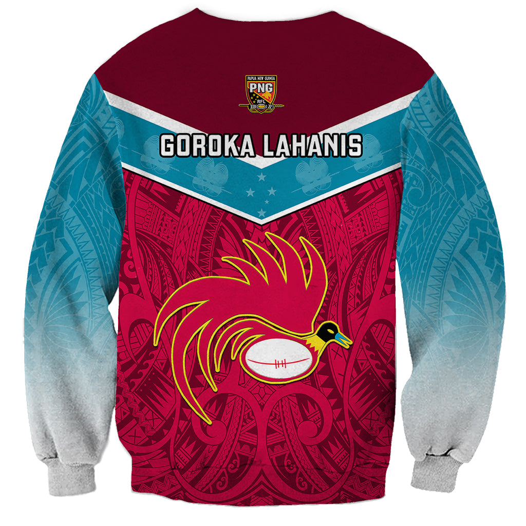 Papua New Guinea Rugby Sweatshirt Goroka Lahanis PNG Polynesian Pattern - Wonder Print Shop