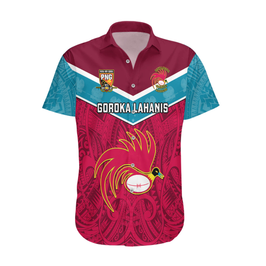 Custom Papua New Guinea Rugby Hawaiian Shirt Goroka Lahanis PNG Polynesian Pattern - Wonder Print Shop