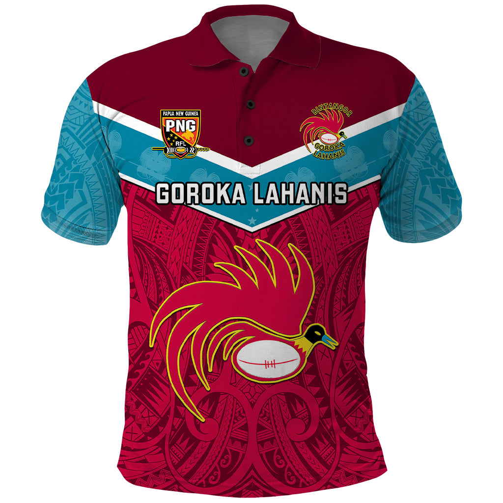 Custom Papua New Guinea Rugby Polo Shirt Goroka Lahanis PNG Polynesian Pattern - Wonder Print Shop