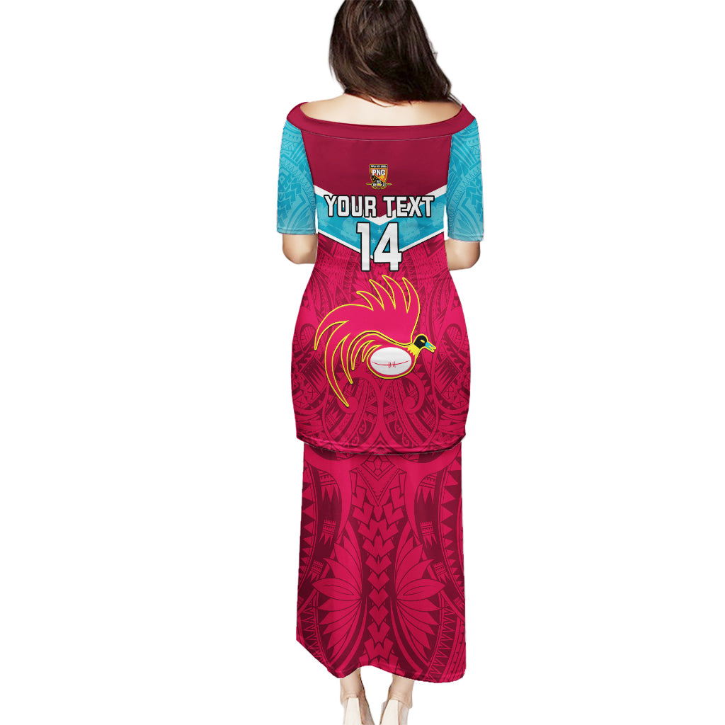 Custom Papua New Guinea Rugby Puletasi Goroka Lahanis PNG Polynesian Pattern - Wonder Print Shop