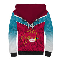 Custom Papua New Guinea Rugby Sherpa Hoodie Goroka Lahanis PNG Polynesian Pattern - Wonder Print Shop