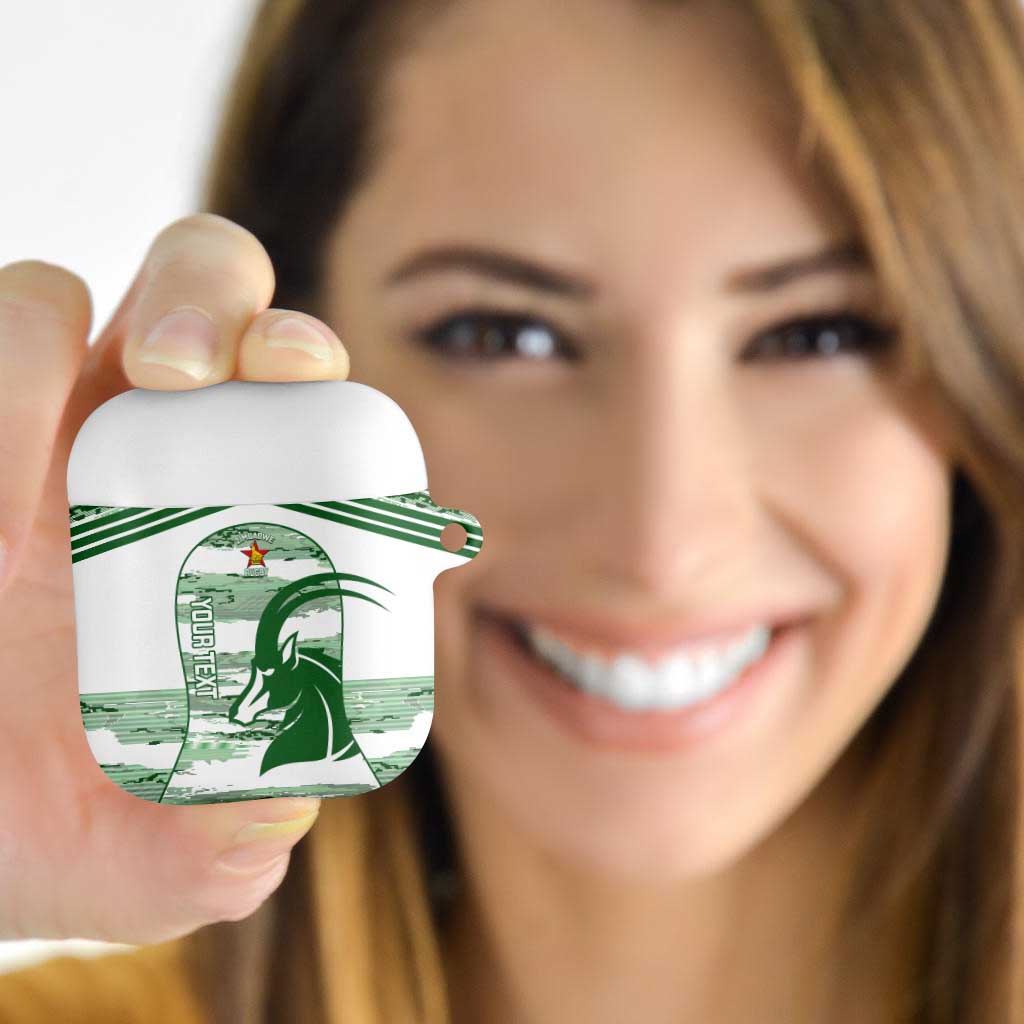 Zimbabwe Rugby Custom AirPods Case Come On Sables White Version - Wonder Print Shop
