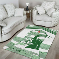 Zimbabwe Rugby Custom Area Rug Come On Sables White Version - Wonder Print Shop
