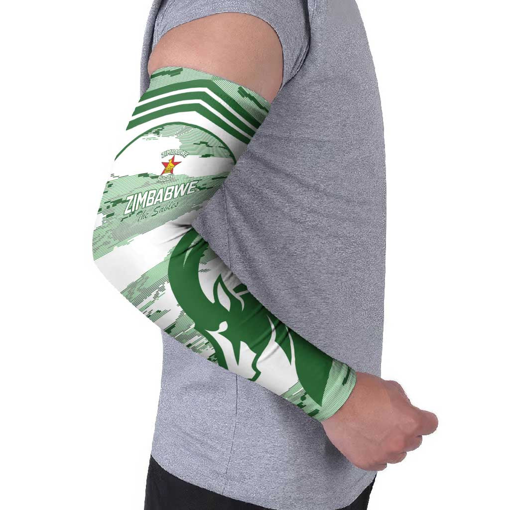 Zimbabwe Rugby Custom Arm Sleeves Come On Sables White Version - Wonder Print Shop