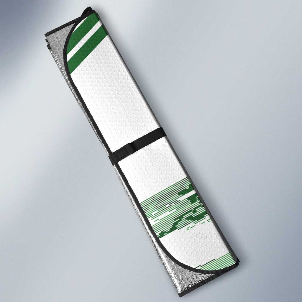 Zimbabwe Rugby Custom Auto Sun Shade Come On Sables White Version - Wonder Print Shop