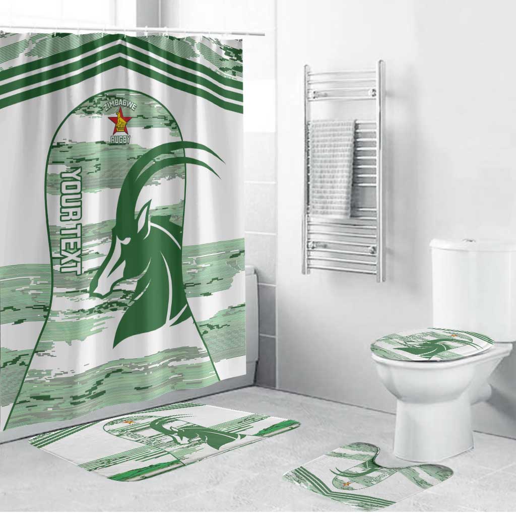 Zimbabwe Rugby Custom Bathroom Set Come On Sables White Version - Wonder Print Shop