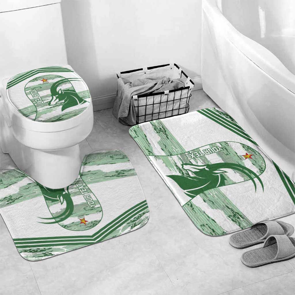 Zimbabwe Rugby Custom Bathroom Set Come On Sables White Version - Wonder Print Shop