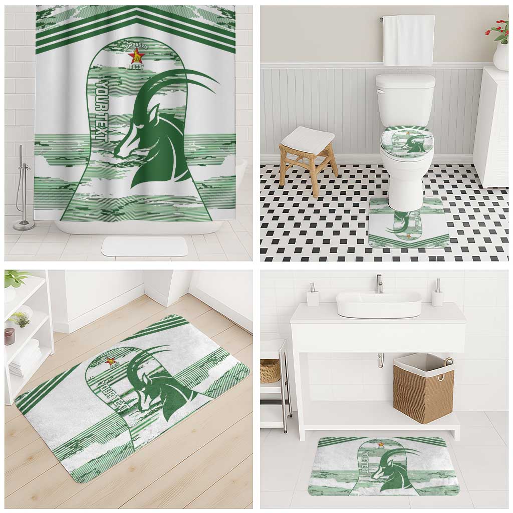 Zimbabwe Rugby Custom Bathroom Set Come On Sables White Version - Wonder Print Shop