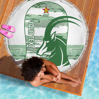 Zimbabwe Rugby Custom Beach Blanket Come On Sables White Version - Wonder Print Shop