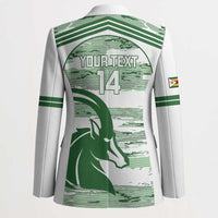Zimbabwe Rugby Custom Blazer Come On Sables White Version - Wonder Print Shop