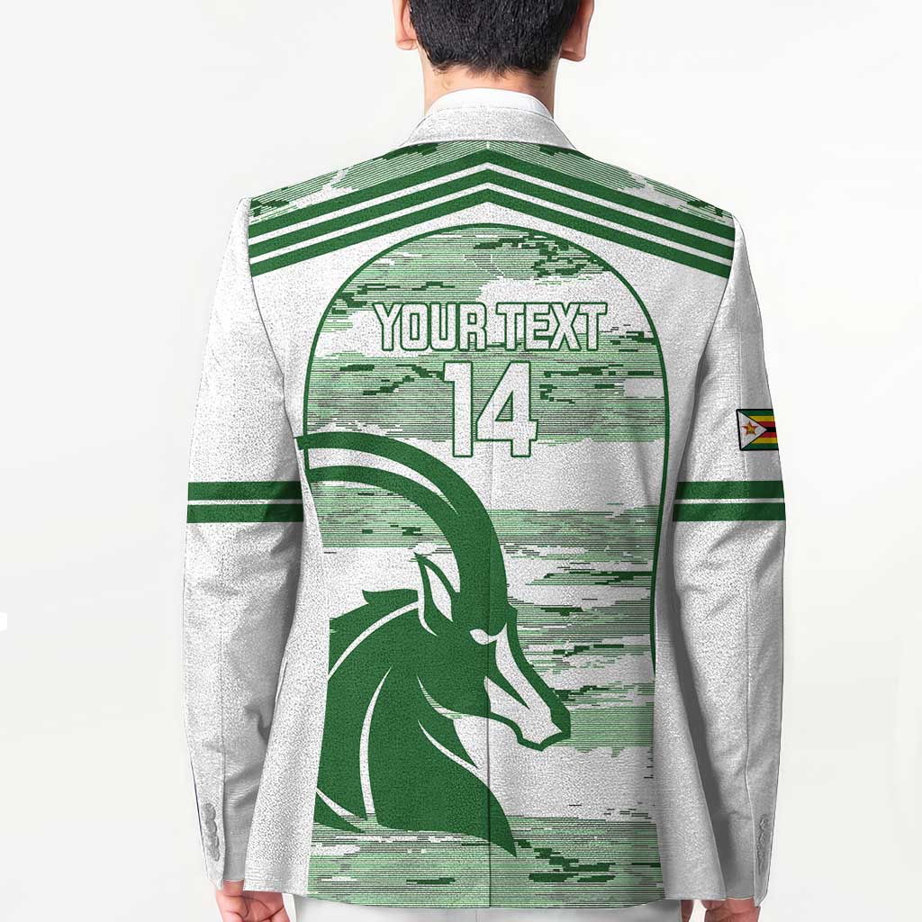 Zimbabwe Rugby Custom Blazer Come On Sables White Version - Wonder Print Shop