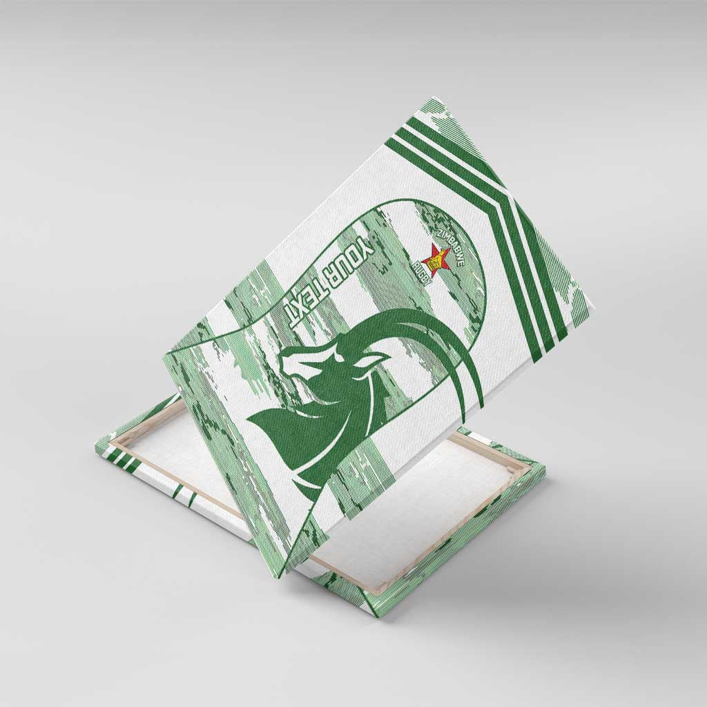 Zimbabwe Rugby Custom Canvas Wall Art Come On Sables White Version - Wonder Print Shop