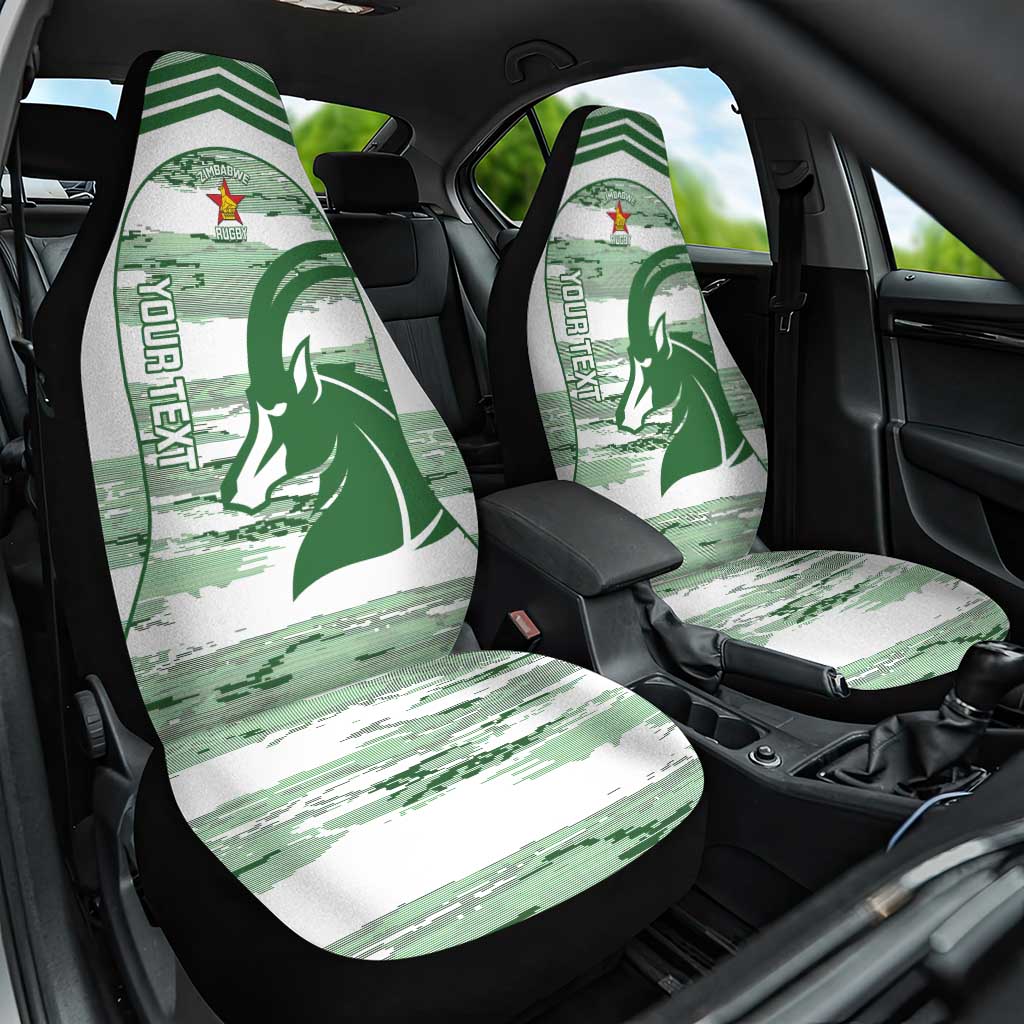 Zimbabwe Rugby Custom Car Seat Cover Come On Sables White Version - Wonder Print Shop