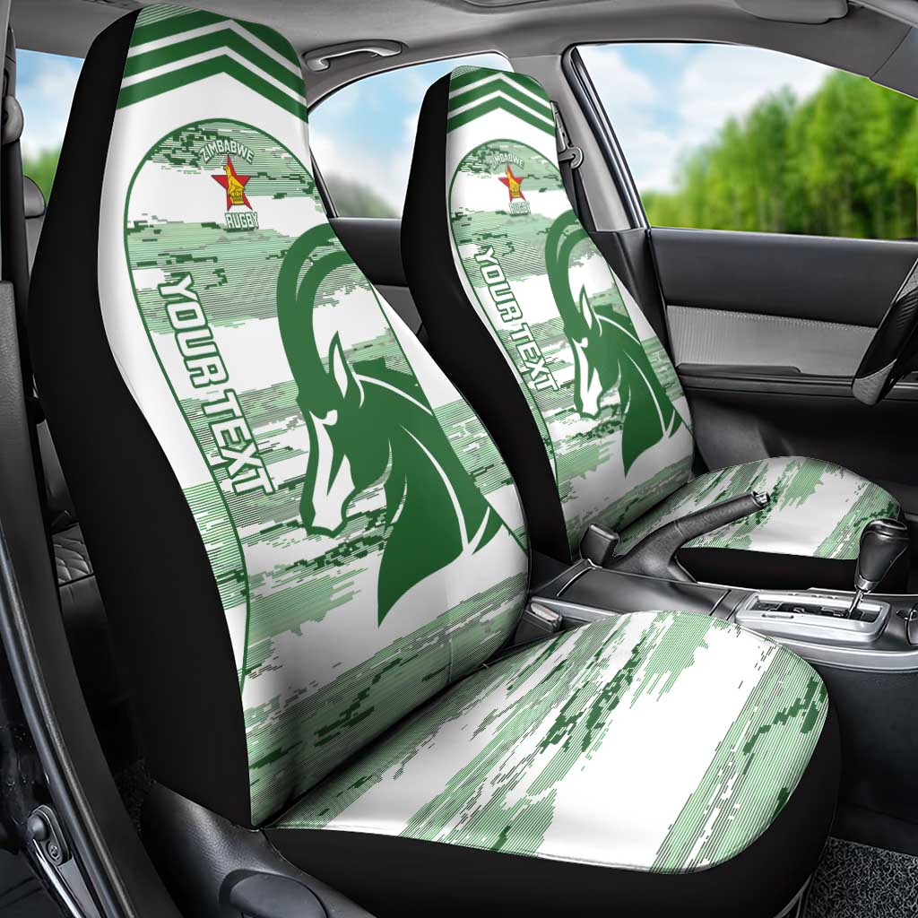 Zimbabwe Rugby Custom Car Seat Cover Come On Sables White Version - Wonder Print Shop