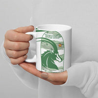 Zimbabwe Rugby Custom Ceramic Mug Come On Sables White Version - Wonder Print Shop