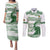 Zimbabwe Rugby Custom Couples Matching Puletasi and Long Sleeve Button Shirt Come On Sables White Version - Wonder Print Shop
