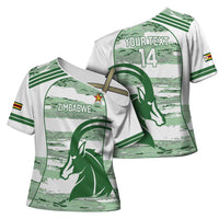 Zimbabwe Rugby Custom Cross Shoulder Shirt Come On Sables White Version - Wonder Print Shop