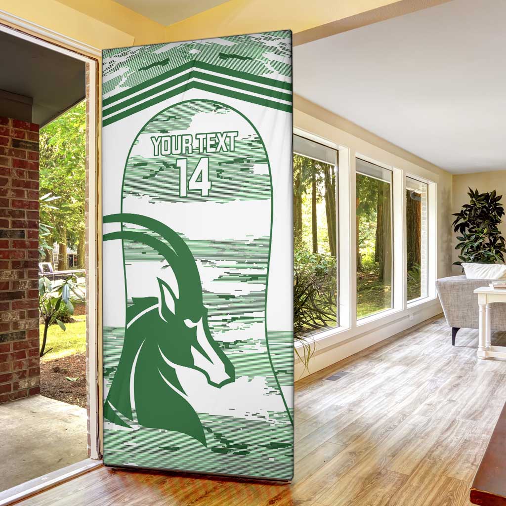 Zimbabwe Rugby Custom Door Cover Come On Sables White Version - Wonder Print Shop