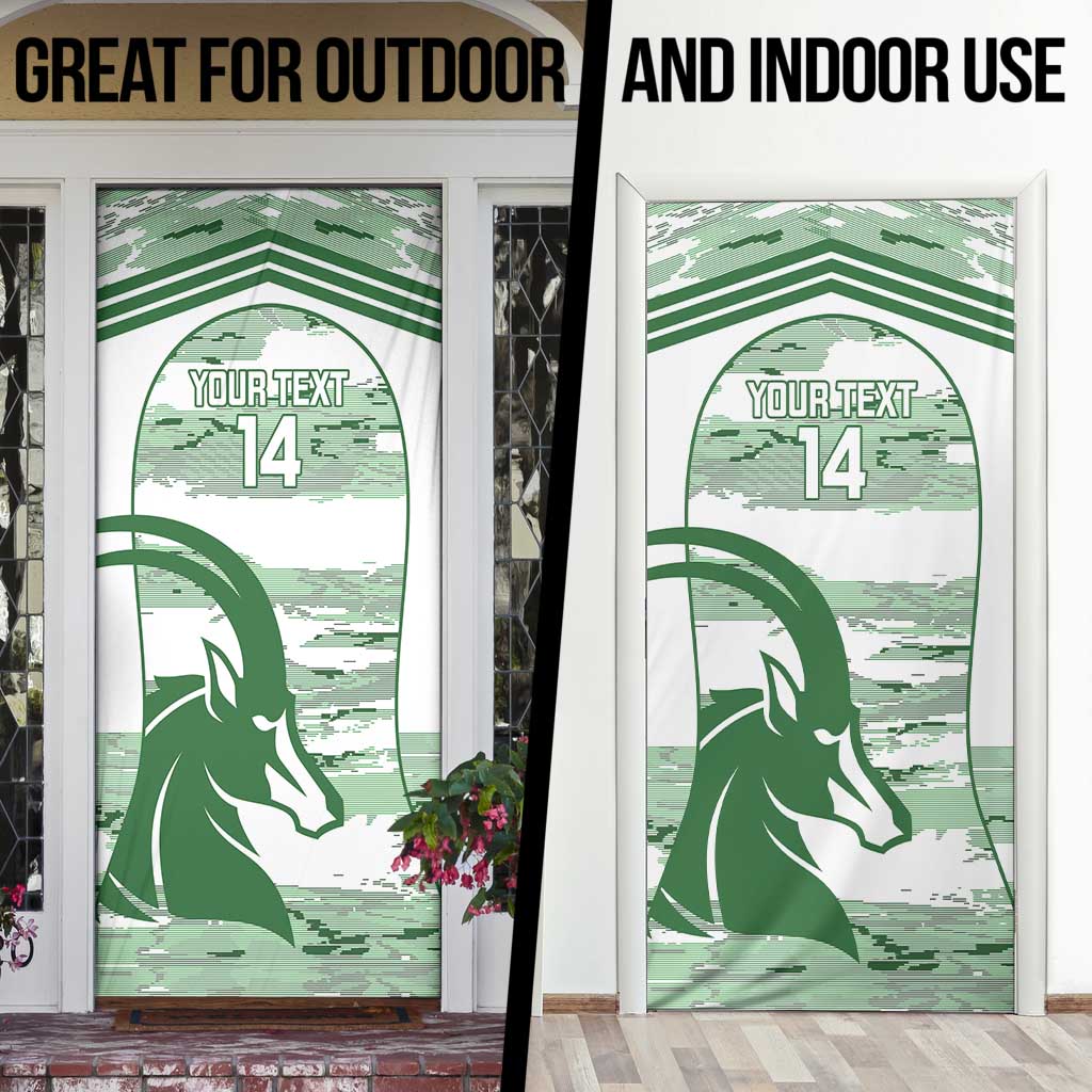 Zimbabwe Rugby Custom Door Cover Come On Sables White Version - Wonder Print Shop