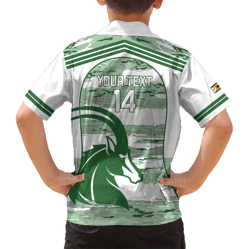 Zimbabwe Rugby Custom Family Matching Long Sleeve Bodycon Dress and Hawaiian Shirt Come On Sables White Version - Wonder Print Shop