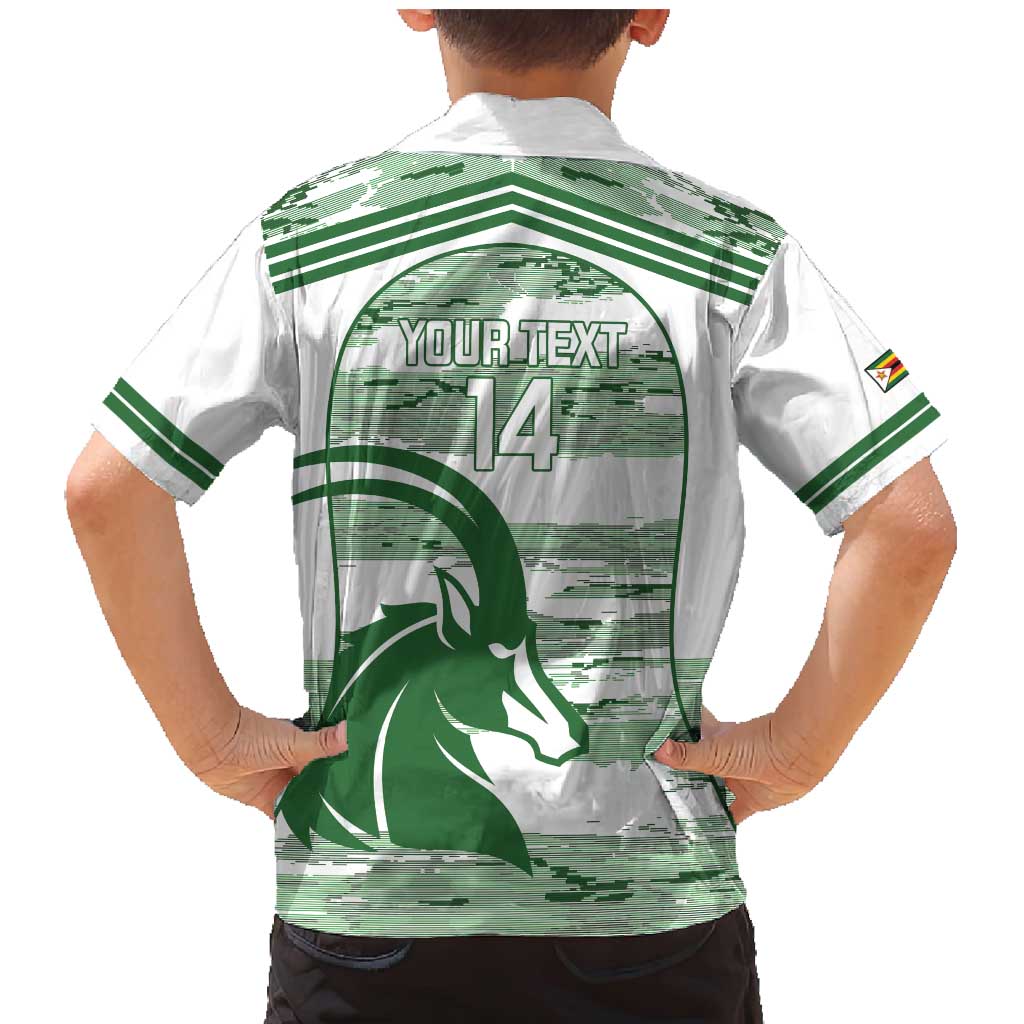 Zimbabwe Rugby Custom Family Matching Mermaid Dress and Hawaiian Shirt Come On Sables White Version - Wonder Print Shop