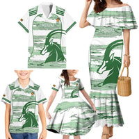 Zimbabwe Rugby Custom Family Matching Mermaid Dress and Hawaiian Shirt Come On Sables White Version - Wonder Print Shop