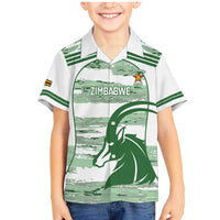 Zimbabwe Rugby Custom Family Matching Mermaid Dress and Hawaiian Shirt Come On Sables White Version - Wonder Print Shop