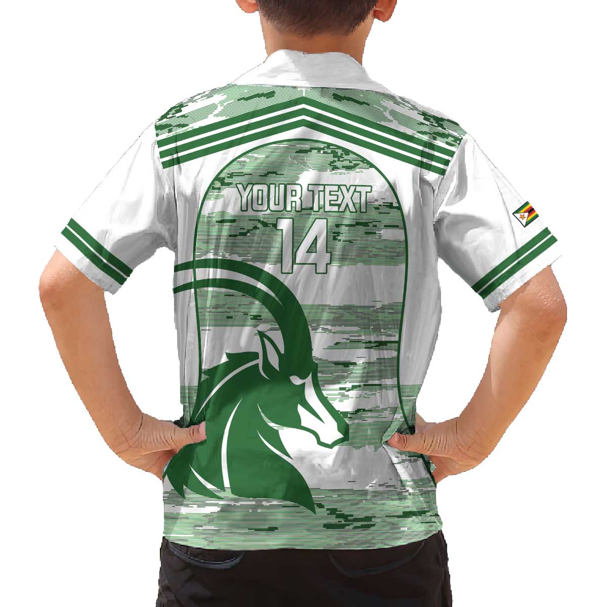 Zimbabwe Rugby Custom Family Matching Off The Shoulder Long Sleeve Dress and Hawaiian Shirt Come On Sables White Version - Wonder Print Shop