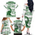 Zimbabwe Rugby Custom Family Matching Off The Shoulder Long Sleeve Dress and Hawaiian Shirt Come On Sables White Version - Wonder Print Shop