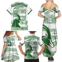 Zimbabwe Rugby Custom Family Matching Summer Maxi Dress and Hawaiian Shirt Come On Sables White Version - Wonder Print Shop
