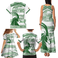 Zimbabwe Rugby Custom Family Matching Tank Maxi Dress and Hawaiian Shirt Come On Sables White Version - Wonder Print Shop