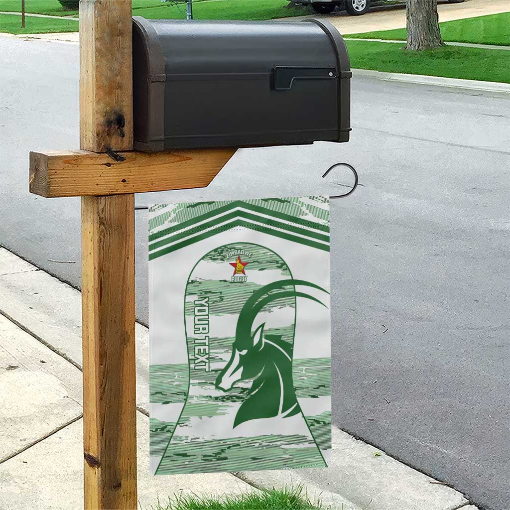 Zimbabwe Rugby Custom Garden Flag Come On Sables White Version - Wonder Print Shop