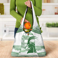 Zimbabwe Rugby Custom Grocery Bag Come On Sables White Version - Wonder Print Shop