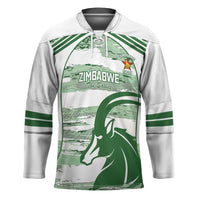 Zimbabwe Rugby Custom Hockey Jersey Come On Sables White Version - Wonder Print Shop