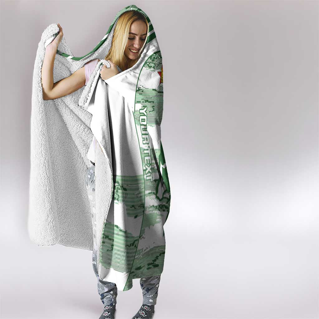 Zimbabwe Rugby Custom Hooded Blanket Come On Sables White Version - Wonder Print Shop