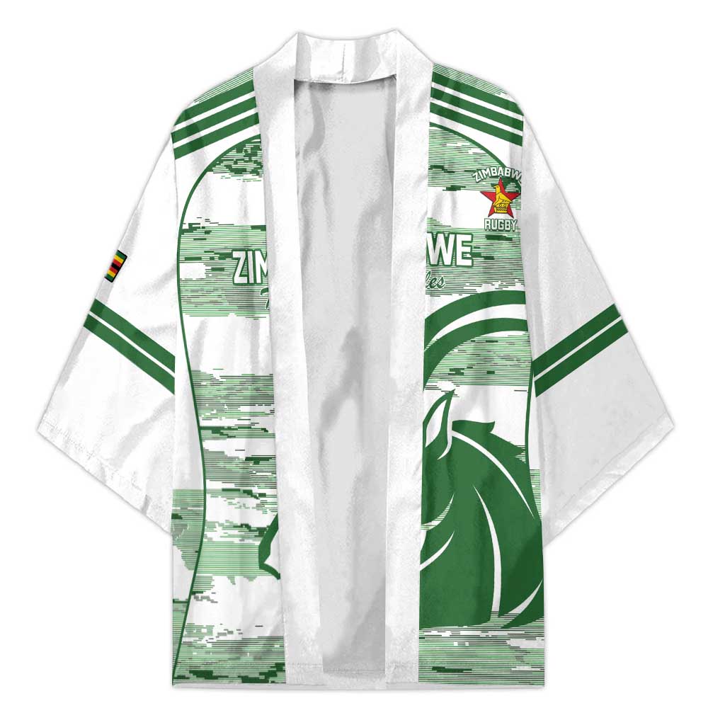 Zimbabwe Rugby Custom Kimono Come On Sables White Version - Wonder Print Shop
