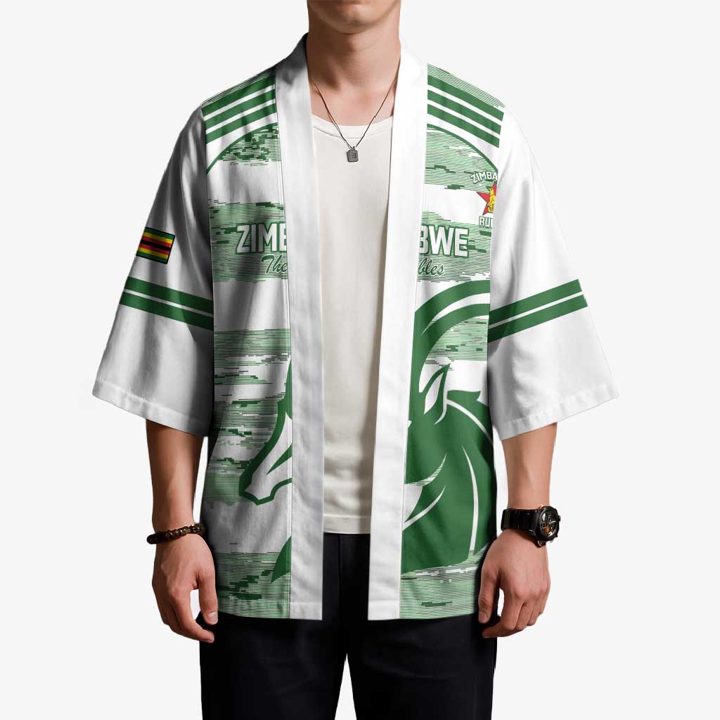 Zimbabwe Rugby Custom Kimono Come On Sables White Version - Wonder Print Shop