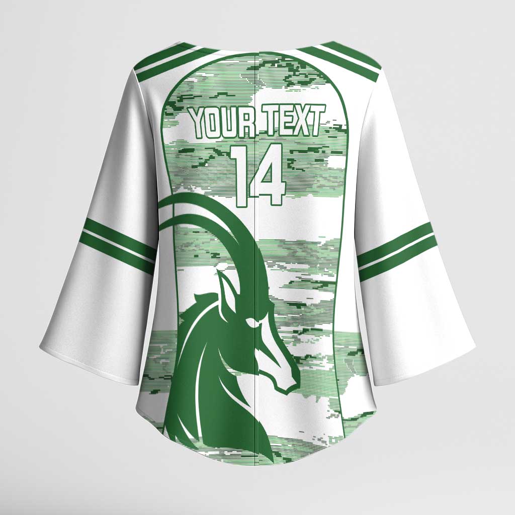Zimbabwe Rugby Custom Kimono Sleeve Blouse Come On Sables White Version - Wonder Print Shop