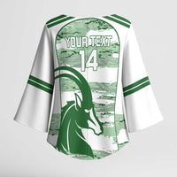 Zimbabwe Rugby Custom Kimono Sleeve Blouse Come On Sables White Version - Wonder Print Shop
