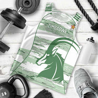 Zimbabwe Rugby Custom Men Tank Top Come On Sables White Version - Wonder Print Shop
