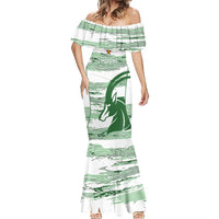 Zimbabwe Rugby Custom Mermaid Dress Come On Sables White Version - Wonder Print Shop