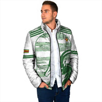 Zimbabwe Rugby Custom Padded Jacket Come On Sables White Version - Wonder Print Shop