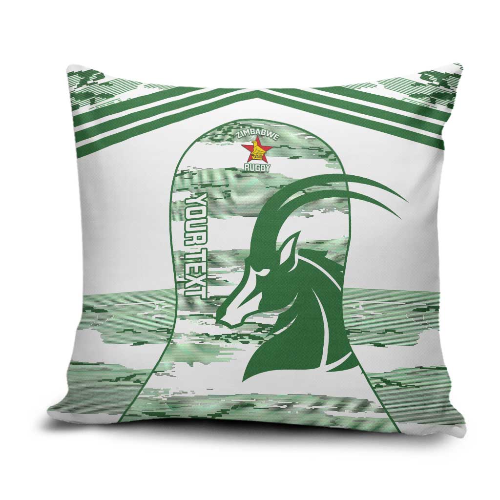 Zimbabwe Rugby Custom Pillow Cover Come On Sables White Version - Wonder Print Shop
