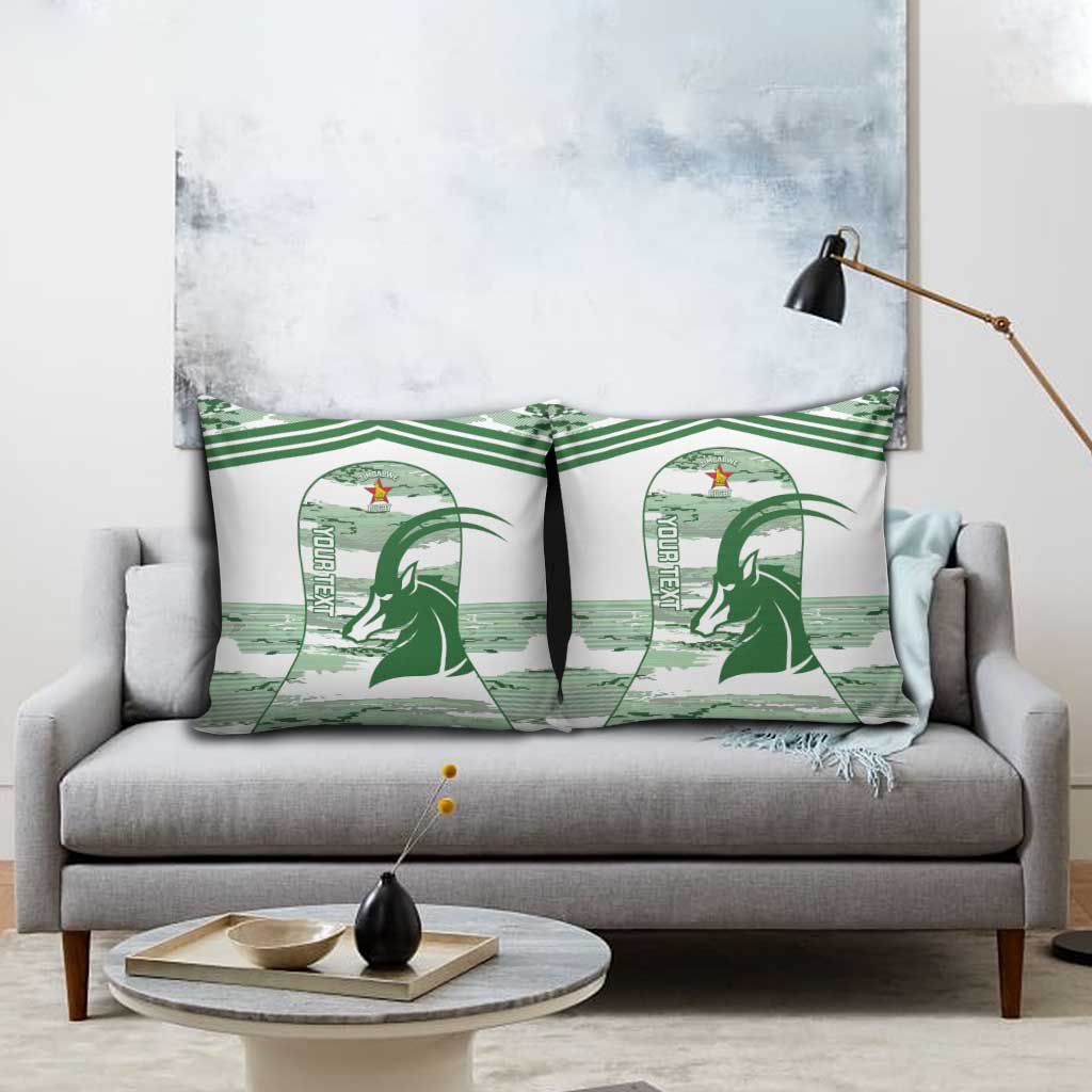 Zimbabwe Rugby Custom Pillow Cover Come On Sables White Version - Wonder Print Shop