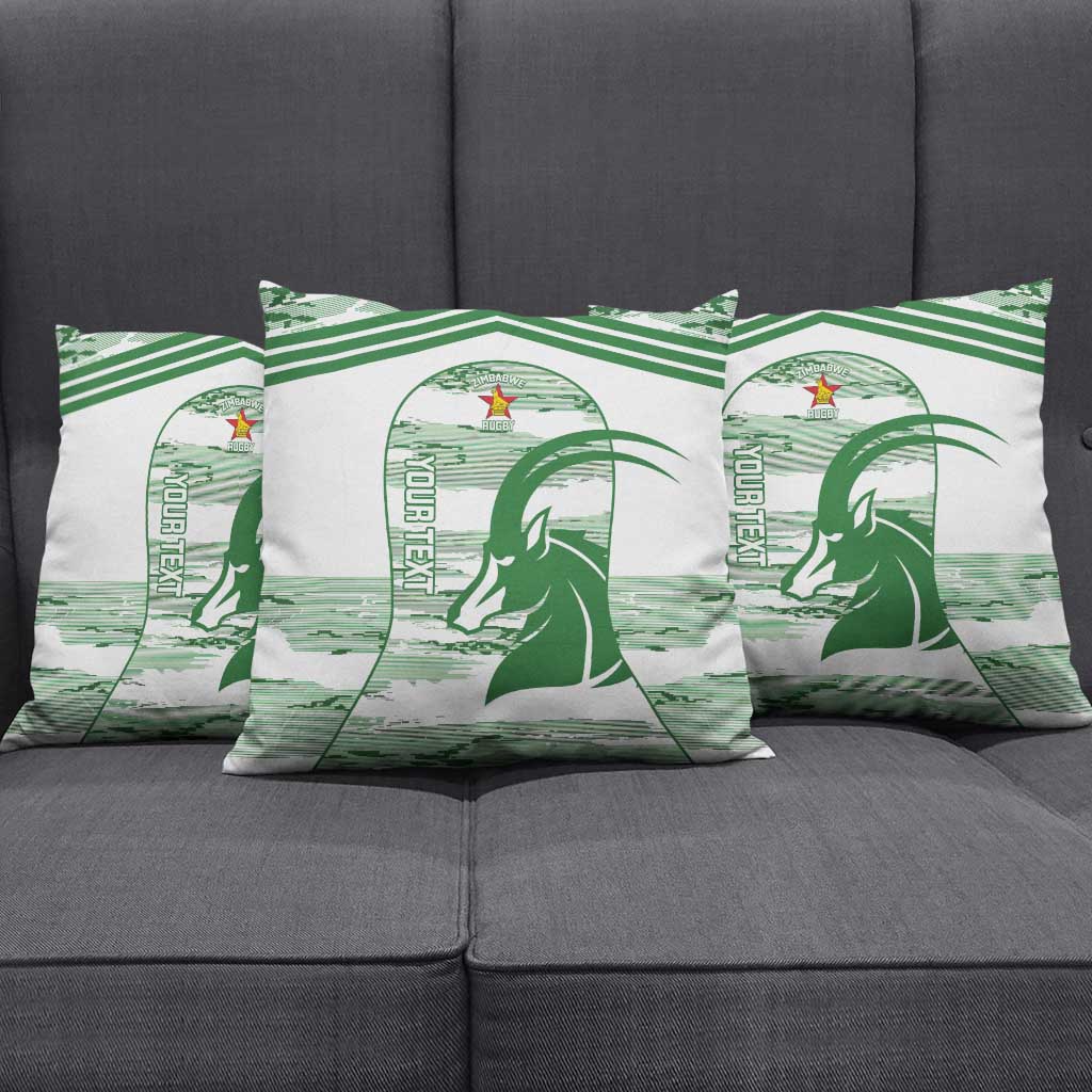 Zimbabwe Rugby Custom Pillow Cover Come On Sables White Version - Wonder Print Shop