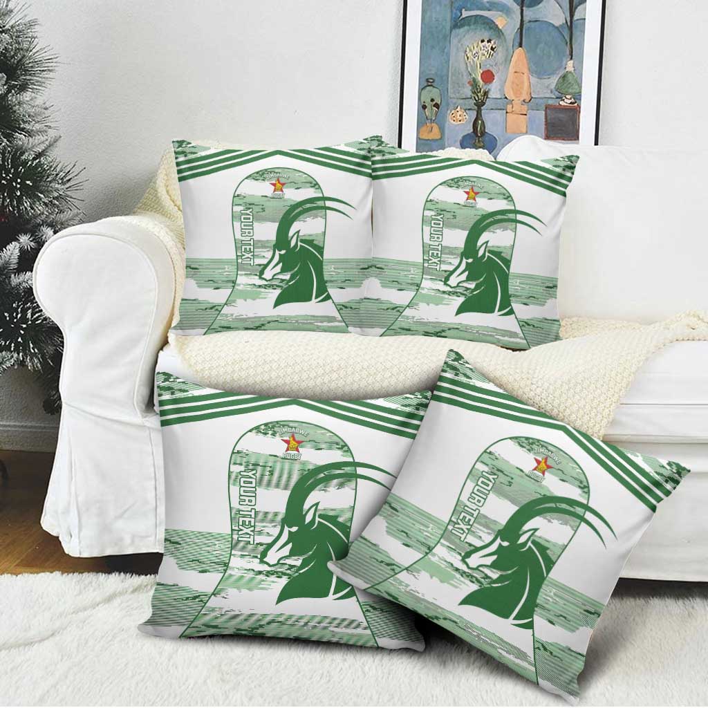 Zimbabwe Rugby Custom Pillow Cover Come On Sables White Version - Wonder Print Shop