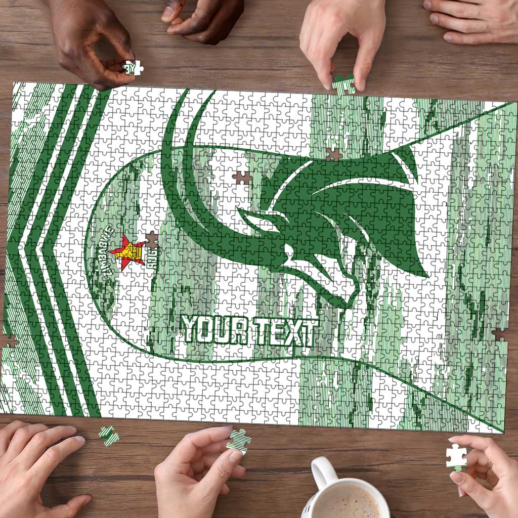 Zimbabwe Rugby Custom Puzzle Come On Sables White Version - Wonder Print Shop