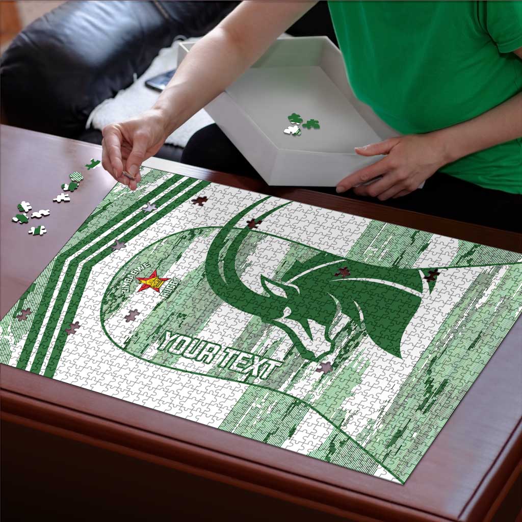 Zimbabwe Rugby Custom Puzzle Come On Sables White Version - Wonder Print Shop
