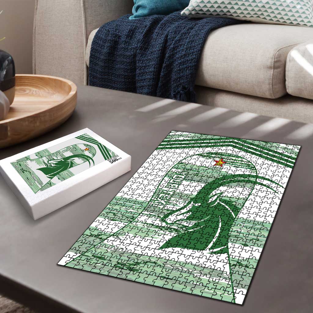 Zimbabwe Rugby Custom Puzzle Come On Sables White Version - Wonder Print Shop
